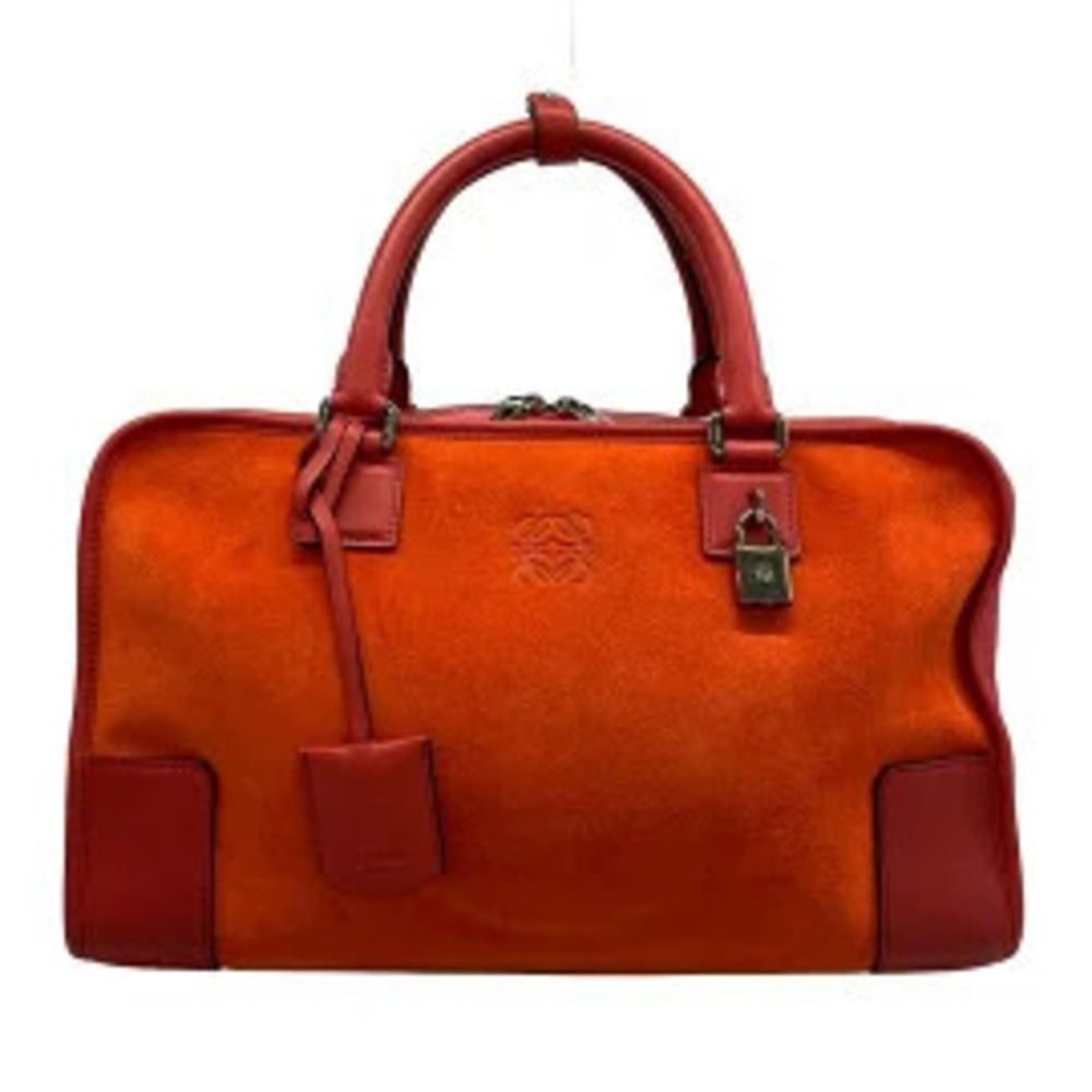 Loewe Amazona Handbag Red x Pink Leather